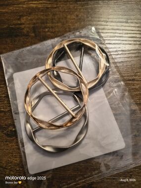 Minimalist Round Curtain Tieback Clips in Rose Gold and Silver - Unbranded